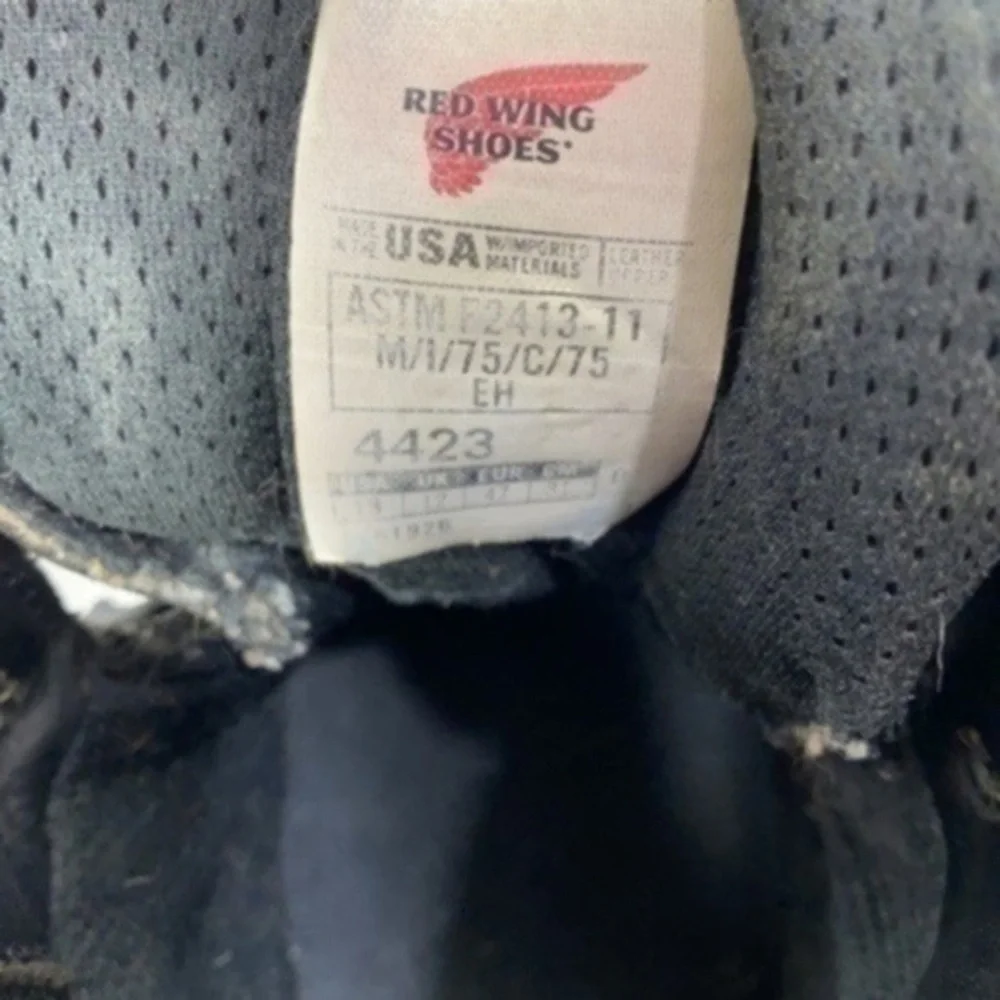 Red Wing shoes MEN'S 6-INCH WATERPROOF SAFETY TOE BOOT Size 13 color Black